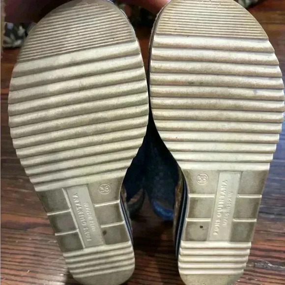 Pons Quintana Womens Sandals Milan Made In Spain Sz 38 9093 Azulon Blue Leather - Picture 7 of 10